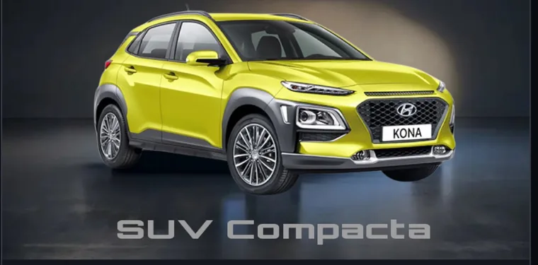SUV compacta Hyundai Kona amarilla de Ronald Rent A Car
